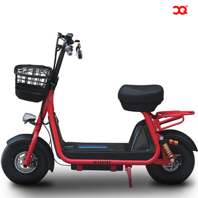 包郵心崎鋰電迷你電動車小型電瓶車哈雷代步車48V鋰電動車真空胎